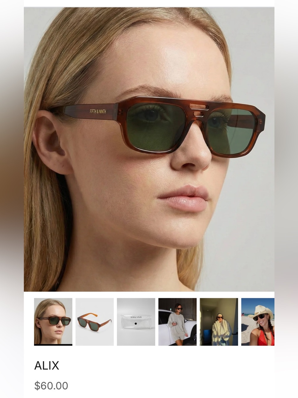 Fifth and ninth Alix Sunglasses